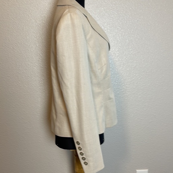 Escada Blazer, Wm’s Sz 42, cream color - Picture 3 of 11